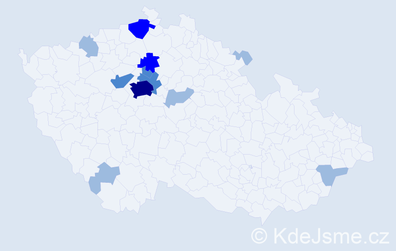 Příjmení: 'Waltr', počet výskytů 21 v celé ČR