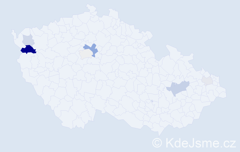 Příjmení: 'Puterová', počet výskytů 13 v celé ČR