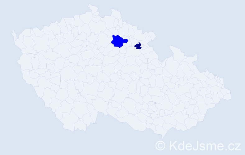 Příjmení: 'Gablazová', počet výskytů 3 v celé ČR