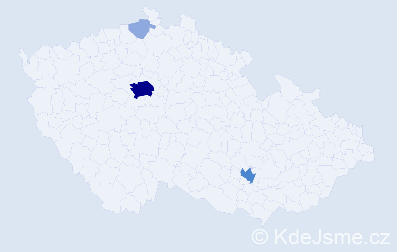 Příjmení: 'Mährischlová', počet výskytů 8 v celé ČR
