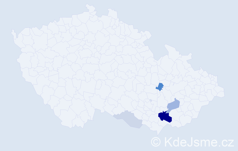 Příjmení: 'Bochýnek', počet výskytů 14 v celé ČR