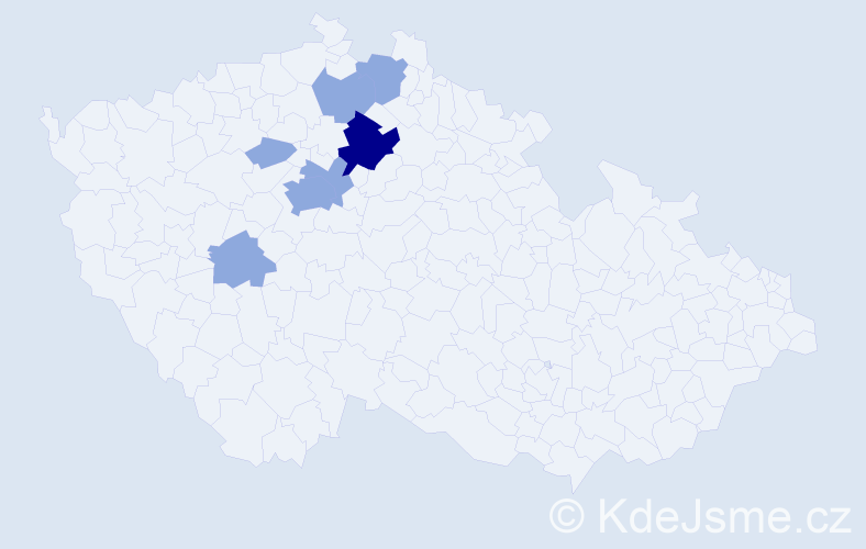 Příjmení: 'Sojovský', počet výskytů 14 v celé ČR
