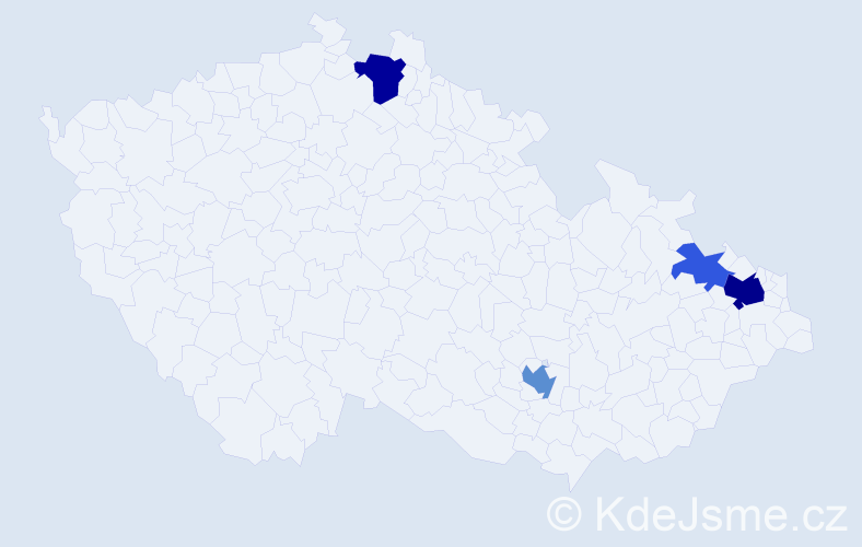 Příjmení: 'Pacholková', počet výskytů 9 v celé ČR