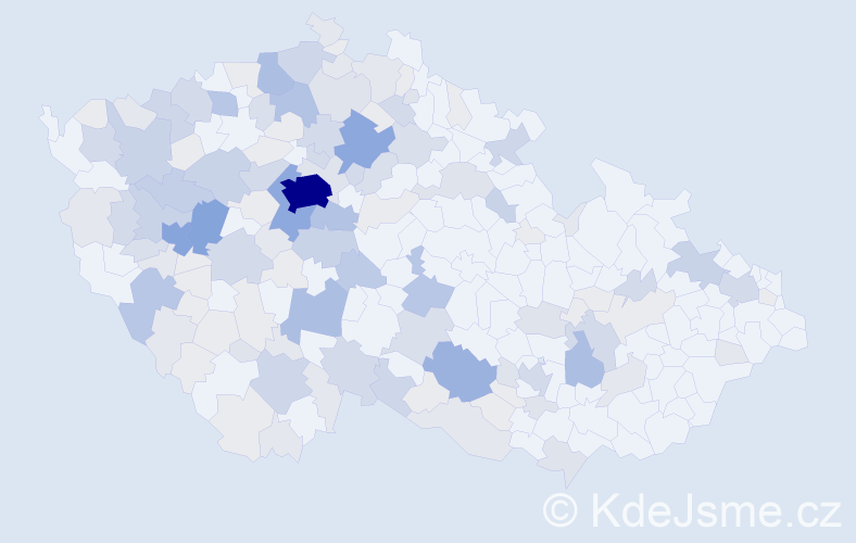 Příjmení: 'Bohuslav', počet výskytů 544 v celé ČR