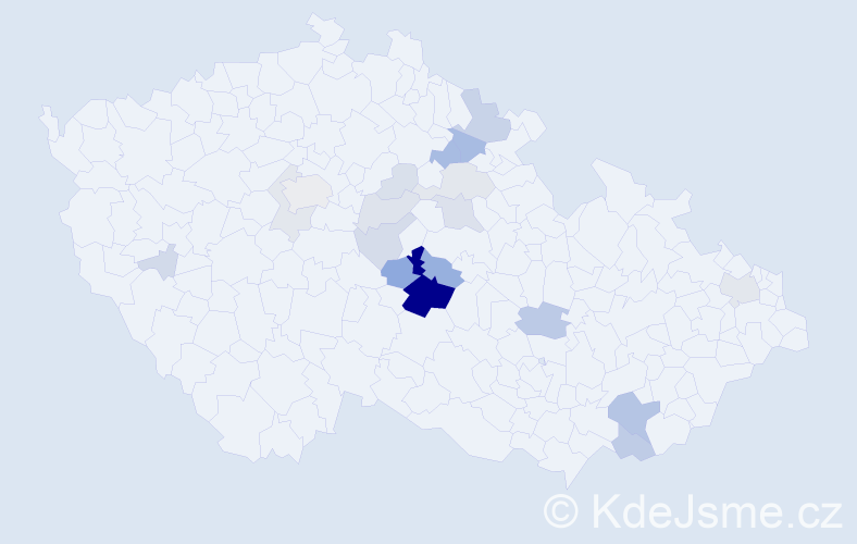 Příjmení: 'Pecnová', počet výskytů 90 v celé ČR