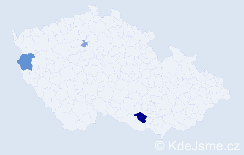 Příjmení: 'Csecs', počet výskytů 6 v celé ČR