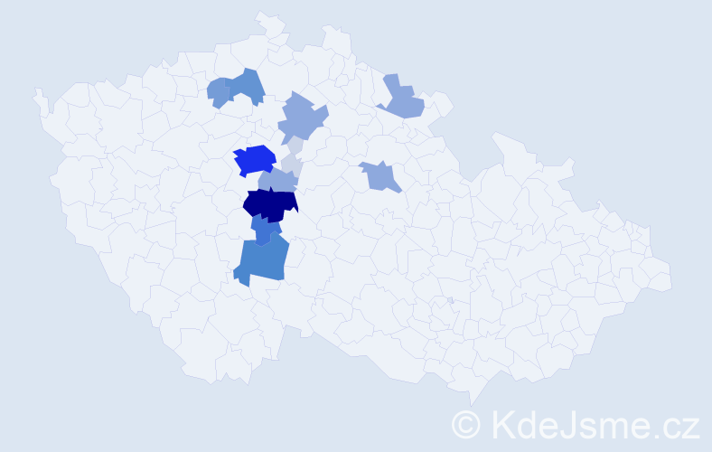 Příjmení: 'Čichovský', počet výskytů 54 v celé ČR