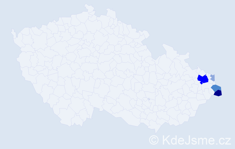 Příjmení: 'Babiuch', počet výskytů 14 v celé ČR