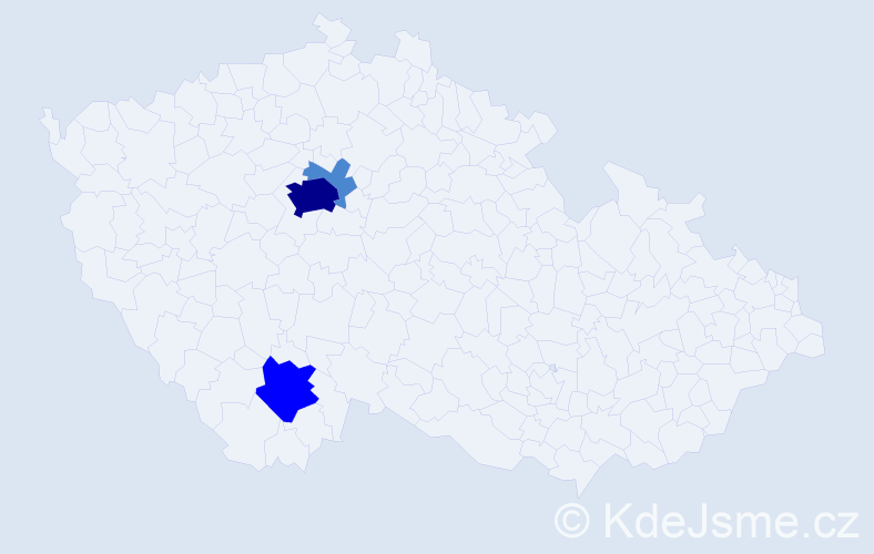 Příjmení: 'Tatomyr', počet výskytů 6 v celé ČR