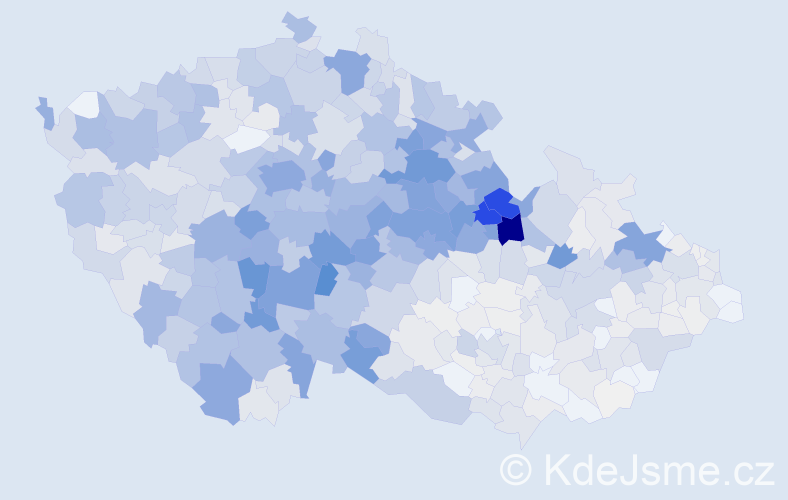 Příjmení: 'Dušková', počet výskytů 5520 v celé ČR