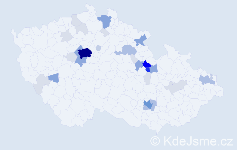 Příjmení: 'Paukertová', počet výskytů 115 v celé ČR