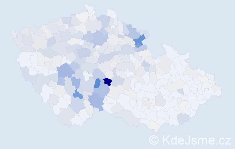 Příjmení: 'Maršík', počet výskytů 1101 v celé ČR