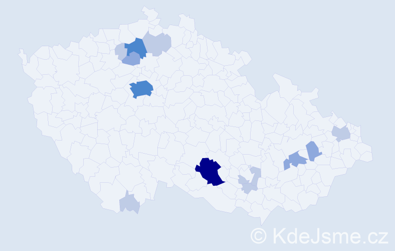 Příjmení: 'Loupal', počet výskytů 32 v celé ČR