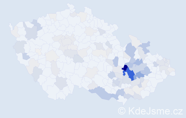 Příjmení: 'Páleníková', počet výskytů 405 v celé ČR