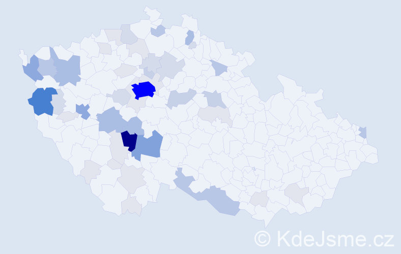 Příjmení: 'Kortanová', počet výskytů 184 v celé ČR