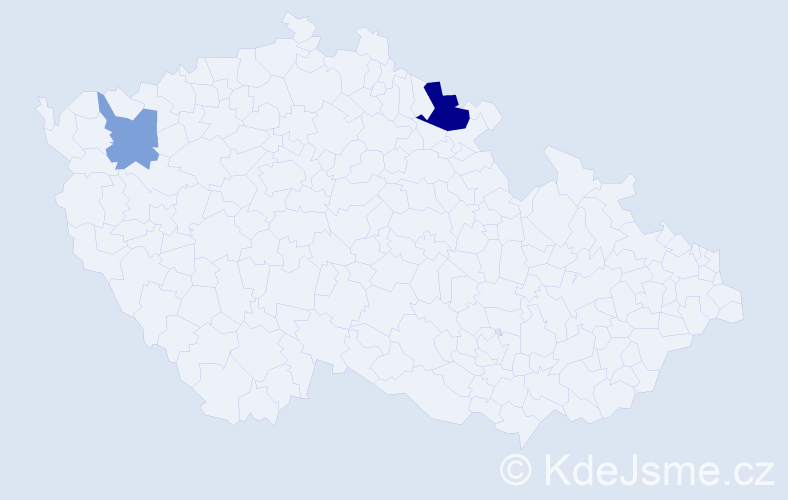 Příjmení: 'Langweber', počet výskytů 4 v celé ČR