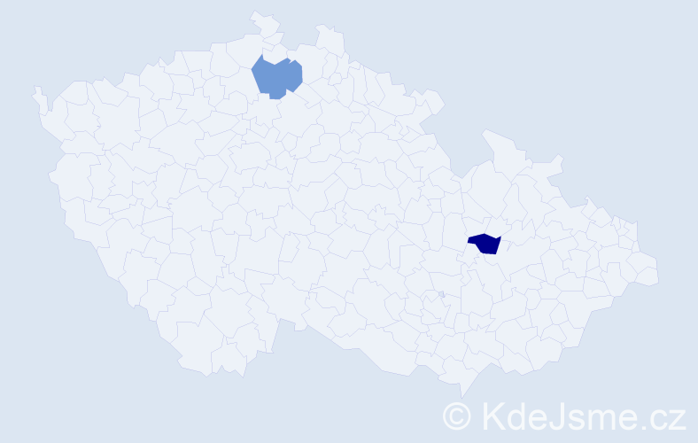 Příjmení: 'Robbins', počet výskytů 2 v celé ČR