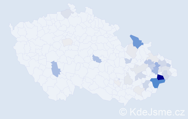 Příjmení: 'Kysučan', počet výskytů 111 v celé ČR