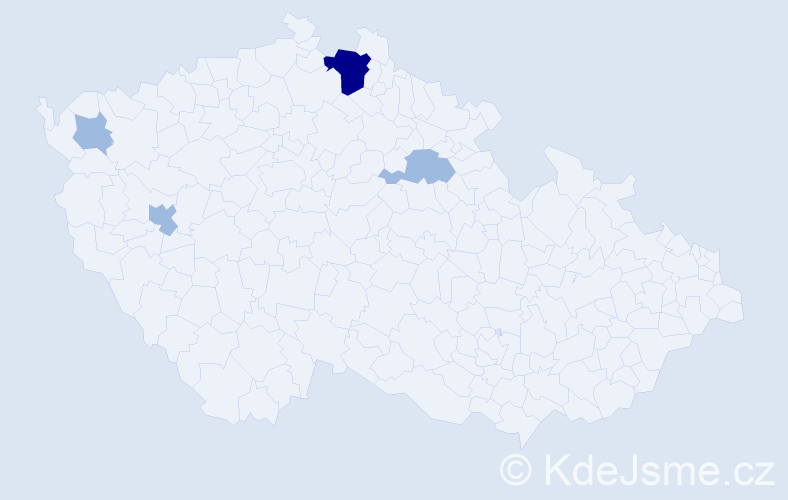 Příjmení: 'Honéger', počet výskytů 7 v celé ČR