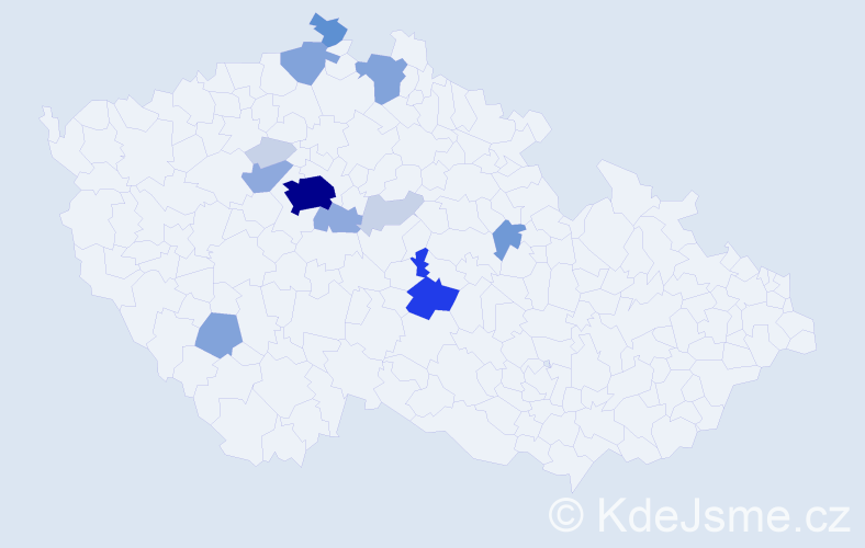 Příjmení: 'Krenková', počet výskytů 44 v celé ČR