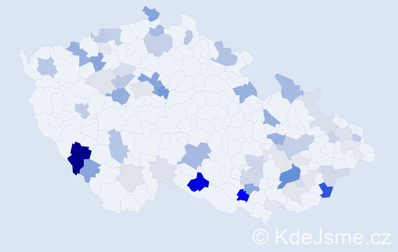 Příjmení: 'Fuks', počet výskytů 186 v celé ČR