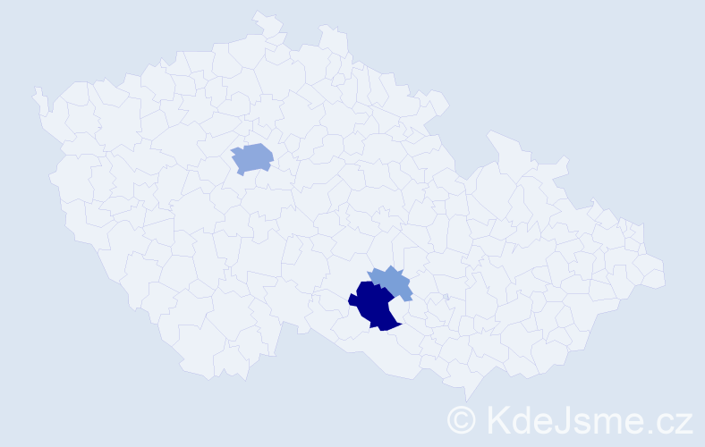 Příjmení: 'Nestr', počet výskytů 10 v celé ČR