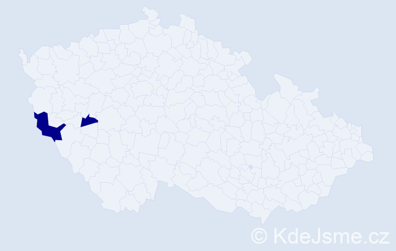 Příjmení: 'Geletej', počet výskytů 2 v celé ČR