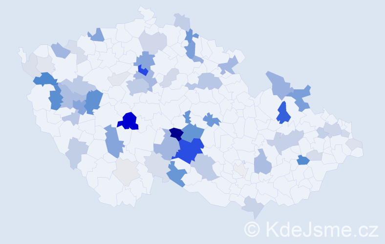 Příjmení: 'Hejsek', počet výskytů 208 v celé ČR