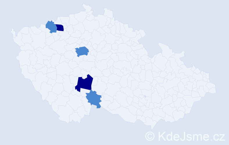 Příjmení: 'Strop', počet výskytů 9 v celé ČR
