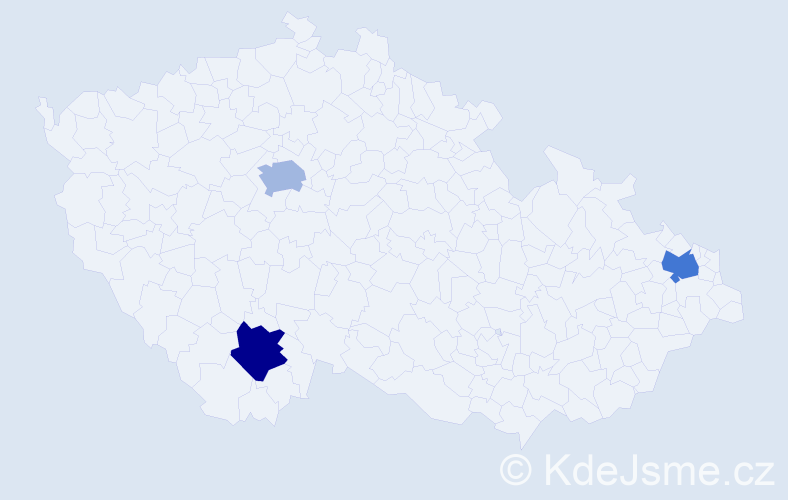 Příjmení: 'Lebedyev', počet výskytů 3 v celé ČR