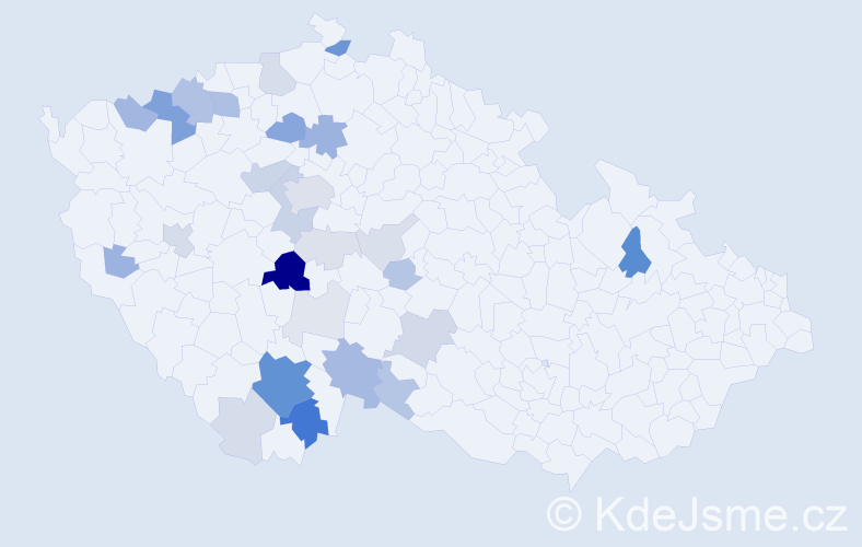 Příjmení: 'Vlásek', počet výskytů 92 v celé ČR