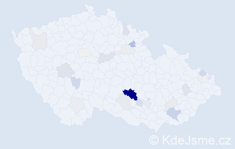 Příjmení: 'Pól', počet výskytů 57 v celé ČR