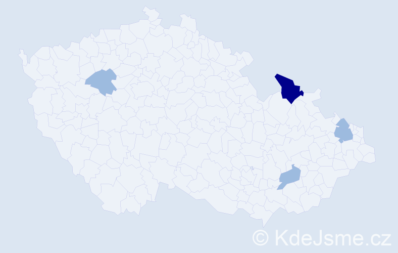 Příjmení: 'Brejzová', počet výskytů 8 v celé ČR