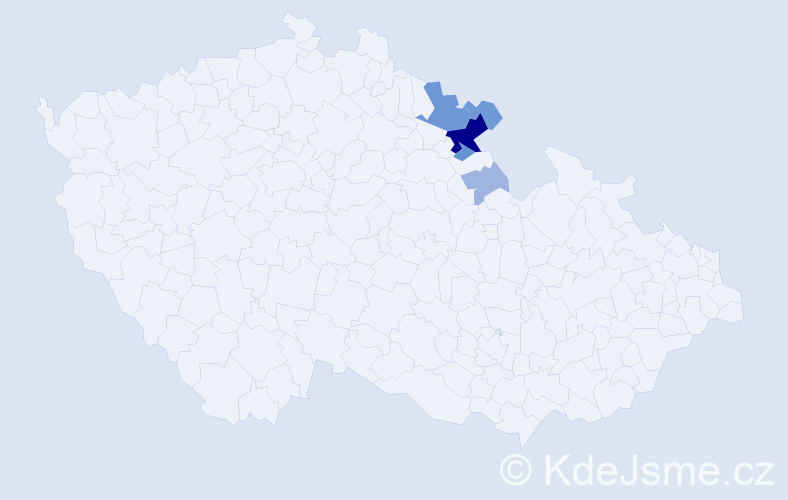 Příjmení: 'Gyurács', počet výskytů 18 v celé ČR