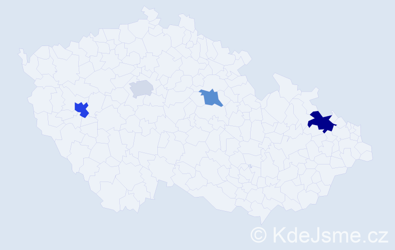 Příjmení: 'Barbuta', počet výskytů 6 v celé ČR