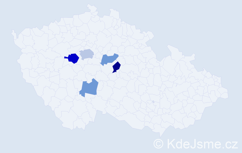 Příjmení: 'Fritzenová', počet výskytů 8 v celé ČR
