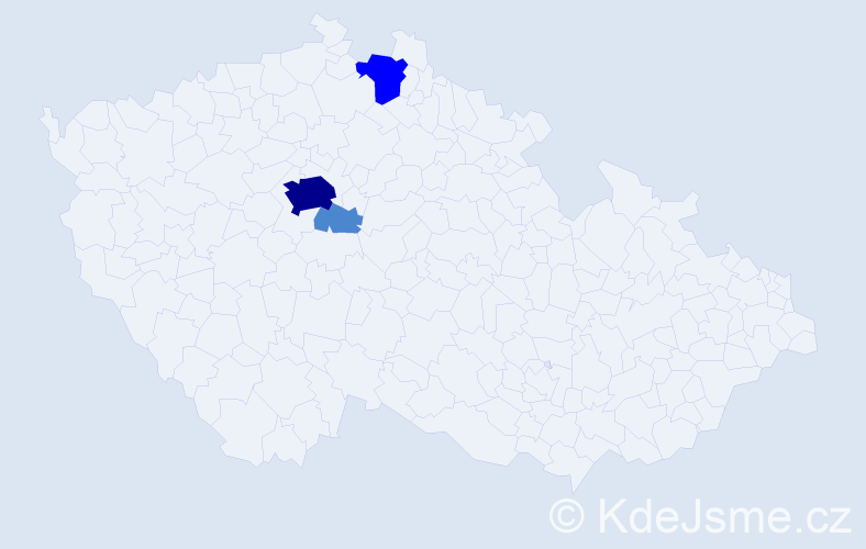 Příjmení: 'Deliopulos', počet výskytů 6 v celé ČR