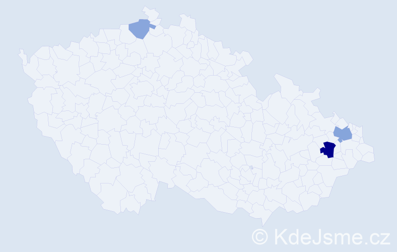 Příjmení: 'Andrássy', počet výskytů 7 v celé ČR