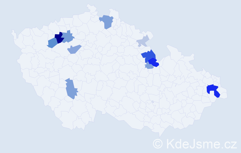 Příjmení: 'Peceková', počet výskytů 33 v celé ČR