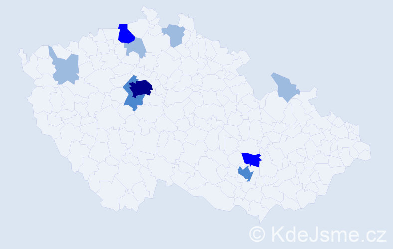 Příjmení: 'Lai', počet výskytů 18 v celé ČR