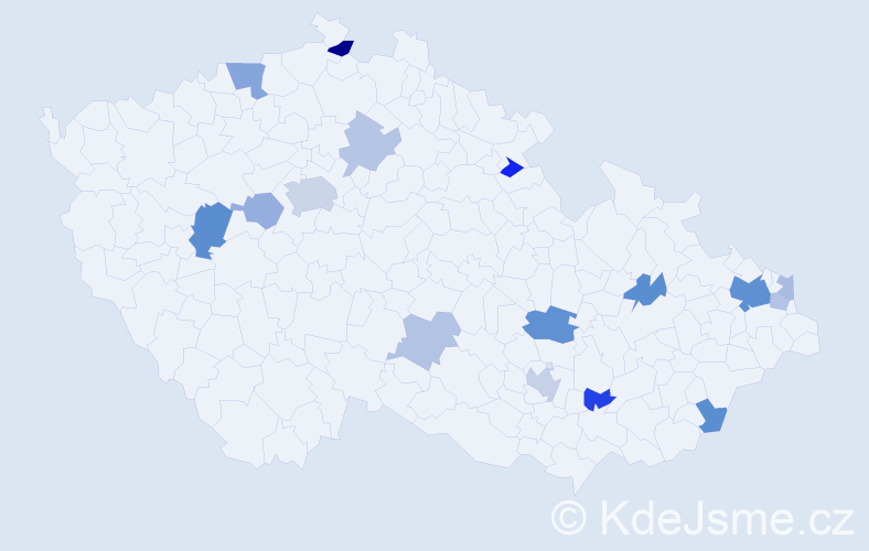 Příjmení: 'Gerboc', počet výskytů 32 v celé ČR