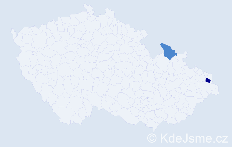 Příjmení: 'Frenštátský', počet výskytů 6 v celé ČR