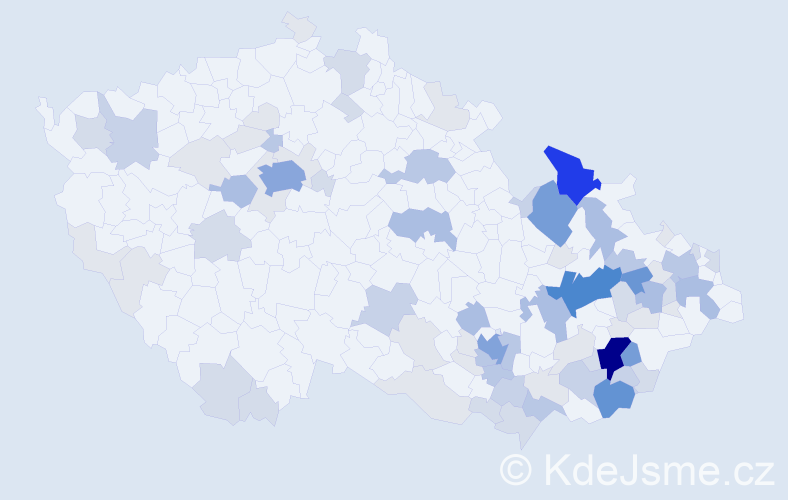 Příjmení: 'Chromek', počet výskytů 276 v celé ČR