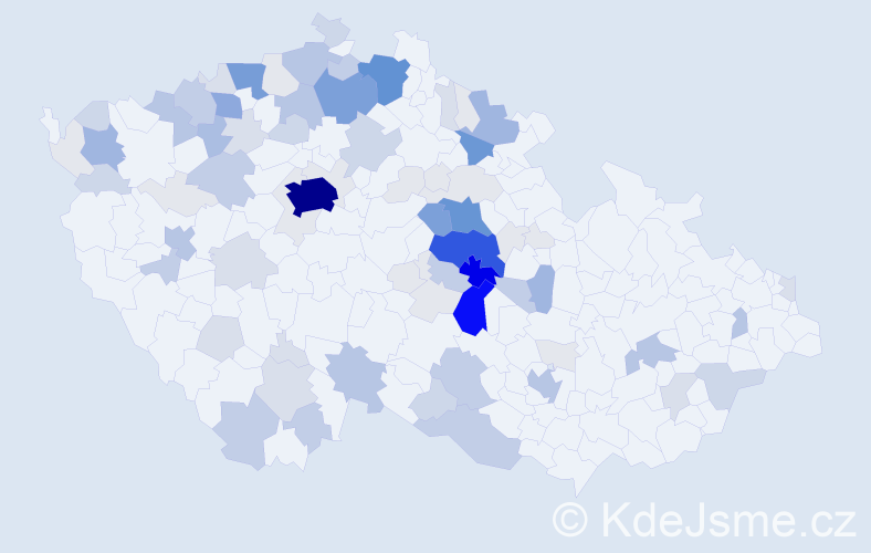 Příjmení: 'Odvárka', počet výskytů 391 v celé ČR
