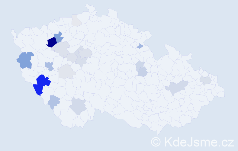 Příjmení: 'Edlová', počet výskytů 71 v celé ČR
