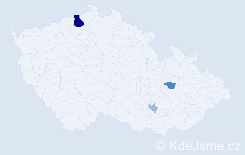Příjmení: 'Rikk', počet výskytů 7 v celé ČR