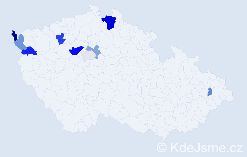 Příjmení: 'Matviaková', počet výskytů 16 v celé ČR