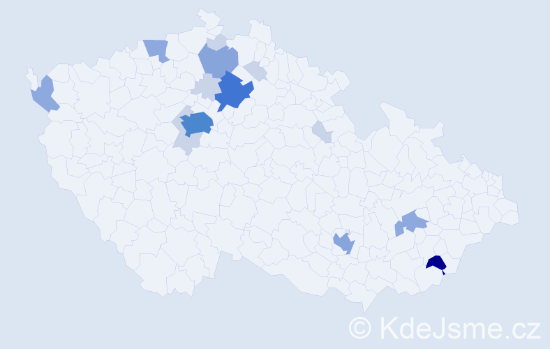 Příjmení: 'Goldbach', počet výskytů 43 v celé ČR