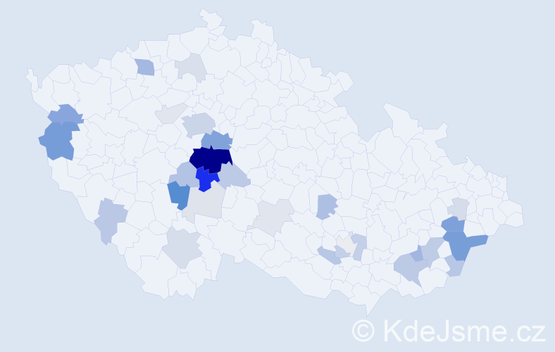 Příjmení: 'Pohunková', počet výskytů 95 v celé ČR
