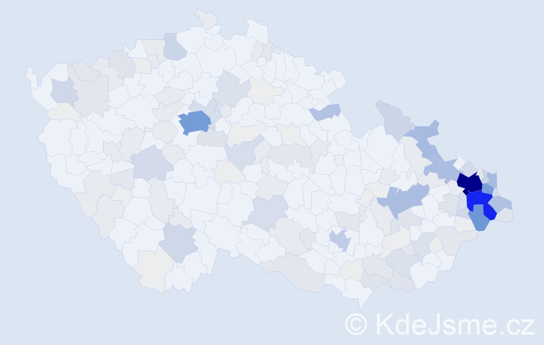 Příjmení: 'Kubala', počet výskytů 678 v celé ČR
